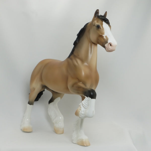 SHLOFA - OOAK Buckskin Trotting Draft Horse 5/15