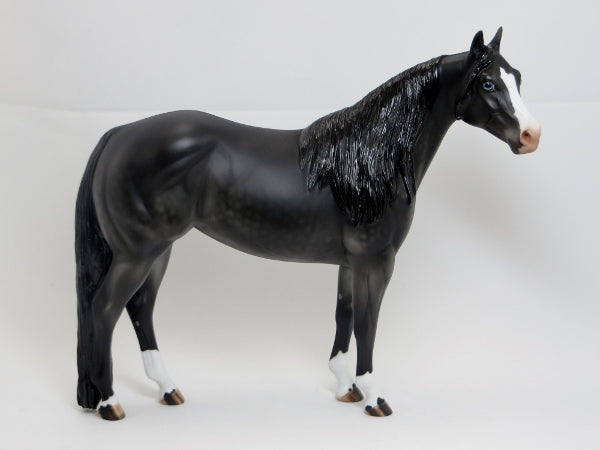 JACKIE O - Glossy Mane & Tail w/ Dapples Black Stock Horse LE15 2/15