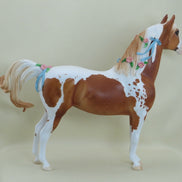 BLOSSOM - OOAK Chestnut Pinto Morgan with Flowers & Ribbons 3/15