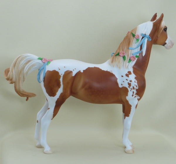 BLOSSOM - OOAK Chestnut Pinto Morgan with Flowers &amp; Ribbons 3/15