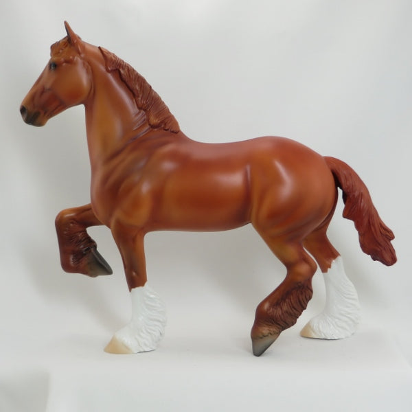 SATCH - OOAK Fiery Chestnut Trotting Draft Horse 5/15