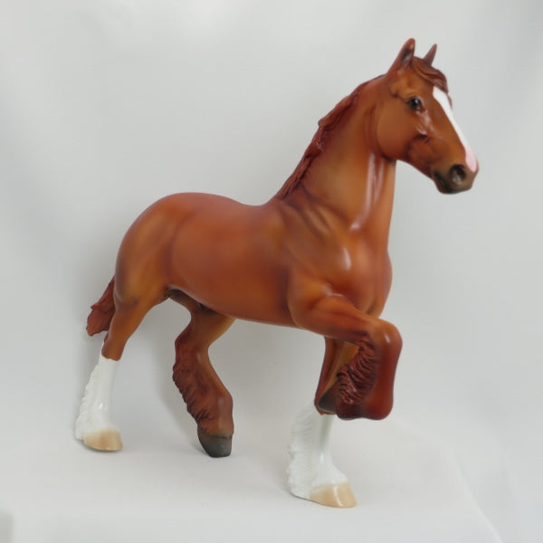 SATCH - OOAK Fiery Chestnut Trotting Draft Horse 5/15