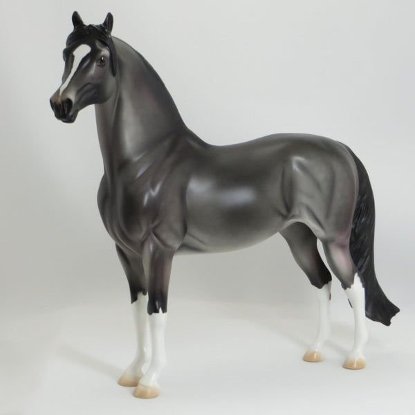 FISH - OOAK Dapple Gray Morgan Model Horse - 5/15