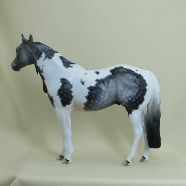 RAZZLE DAZZLE - OOAK Star Dapple Gray Paint Horse with Mapping  4/15