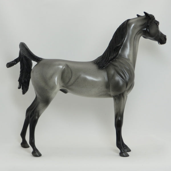 MOTHER LOVE - OOAK Dark Roan Pinned Ear Arabian Model Horse - 5/15