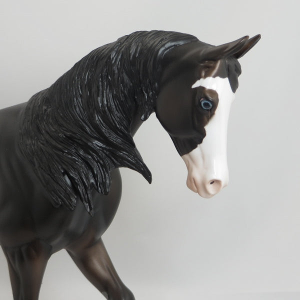 CLOVER - OOAK Black Thoroughbred Model Horse - 5/15