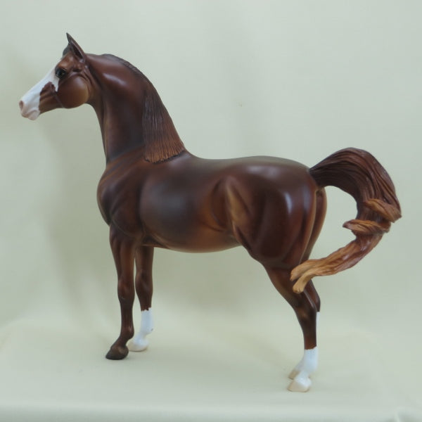 MAHJONG - OOAK Dapple Chestnut Morgan Model Horse - 4/15