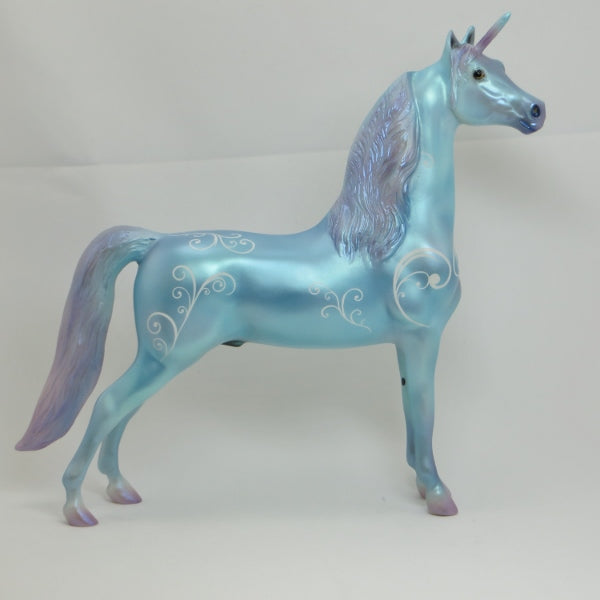 HOOVER - OOAK Light Blue Unicorn Morgan Model Horse - 2/15