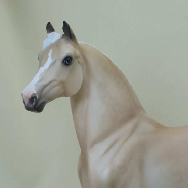 APPLE BITS - OOAK Dapple Palomino Morgan Model Horse with Ribbons - 4/15