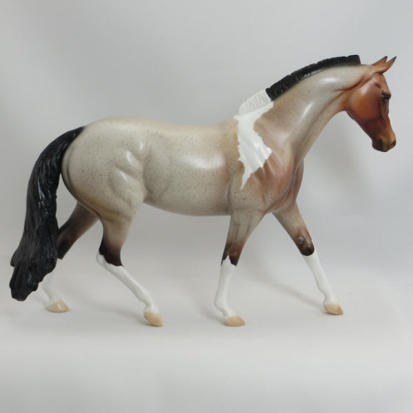 MOTHER'S LITTLE HELPER - OOAK Bay Roan Paint Pony Model Horse - 5/15