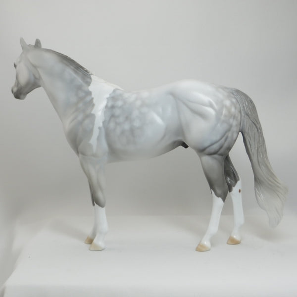 MOTHER NATURE&#39;S SON - OOAK Star Dapple Gray Paint Stock Horse 5/15