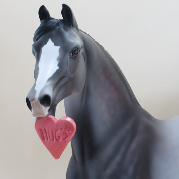 MACQUAID - OOAK Dapple Rose Gray Morgan with &quot;Hugs&quot; Heart - 3/15