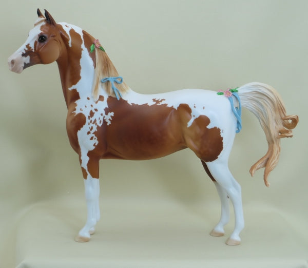 BLOSSOM - OOAK Chestnut Pinto Morgan with Flowers & Ribbons 3/15