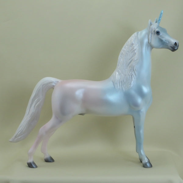 DUGGAN - OOAK Blue Pink Unicorn Morgan Model Horse -3/15