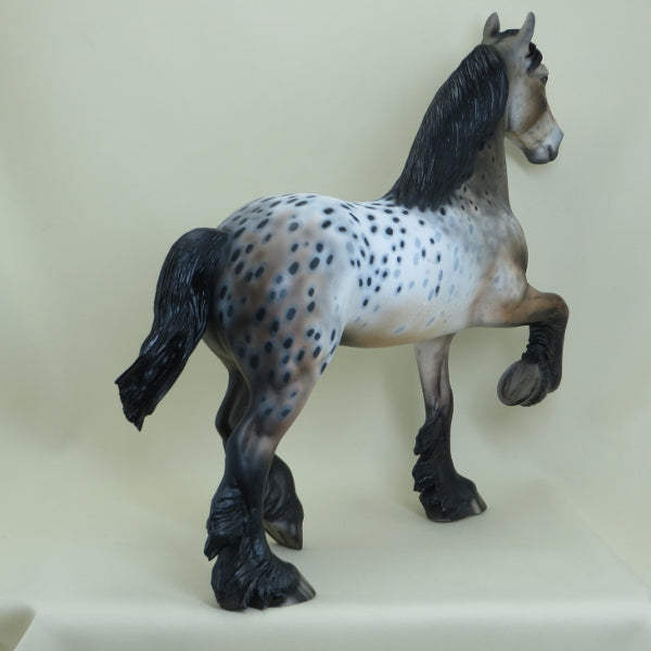 MENOMONEE SPOTS - OOAK Appaloosa Trotting Draft Horse 4/15