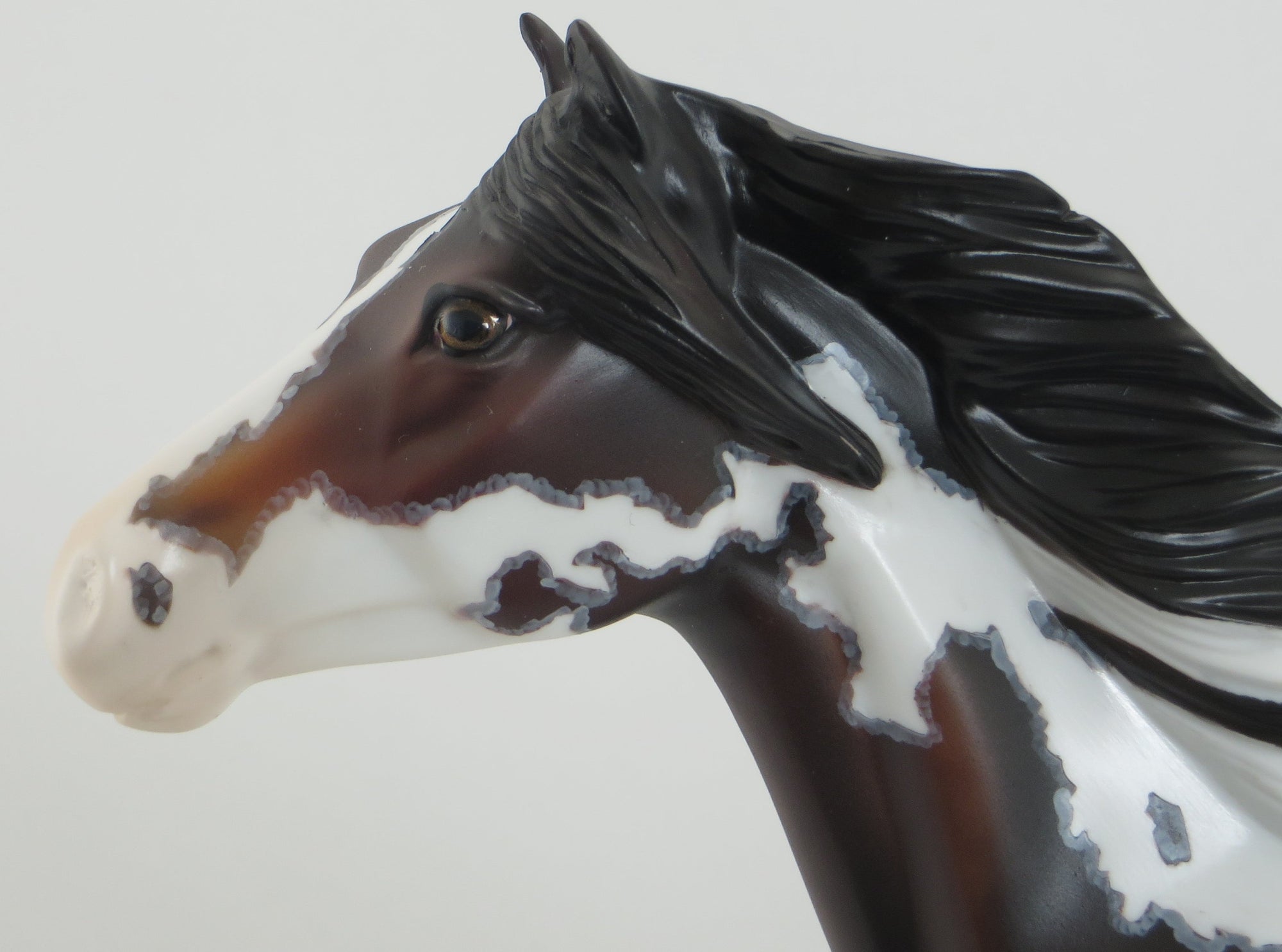 GLADSTONE - Bay Pinto Mustang Model Horse with Mapping - LE15 - 5/15