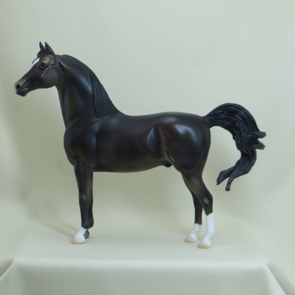 SMORZ - OOAK Dapple Seal Bay Morgan Model Horse -  4/15