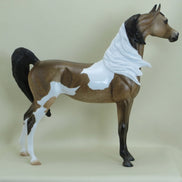 BOTH SIDES NOW - OOAK Wind Blown Bay Dapple Pinto Arabian Model Horse - 3/15