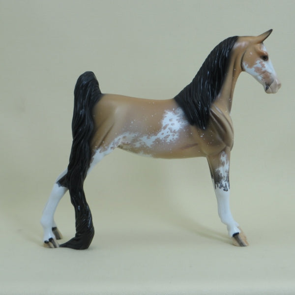 HAWLEY - OOAK Buckskin Sabino Pinto Saddlebred Pebbles 4/15