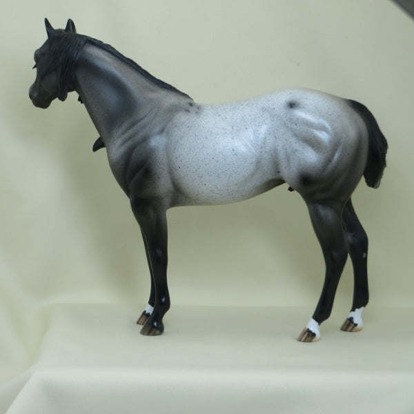 ALLIGATOR SKY - OOAK Blue Roan Mare with Corn Spots Stock Horse 3/15