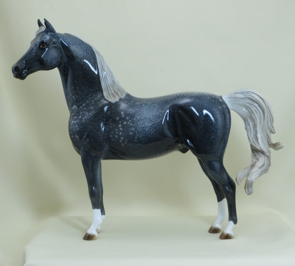 BOO BERRY - OOAK Gray Decorator Morgan Model Horse - 4/15