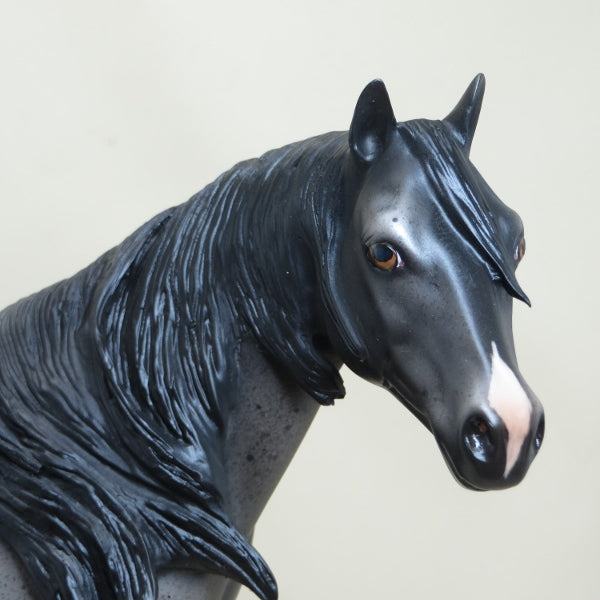 ALLIGATOR SKY - OOAK Blue Roan Mare with Corn Spots Stock Horse 3/15