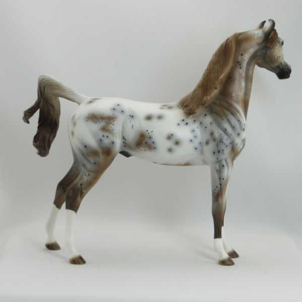 BENA PHEASANT - OOAK Chestnut Appaloosa Marwari Arabian Model Horse - 5/15