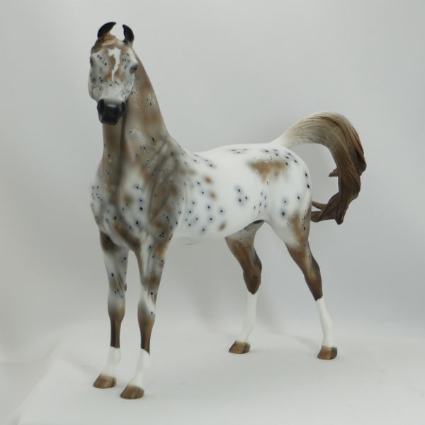 BENA PHEASANT - OOAK Chestnut Appaloosa Marwari Arabian Model Horse - 5/15