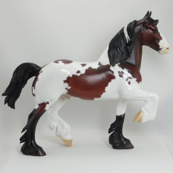 LUMBERJACK - OOAK Dapple Bay Mapped Pinto Trotting Draft Horse 5/15