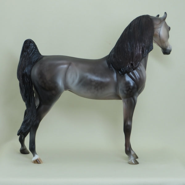 SWEET AFTON - OOAK Dapple Rose Gray Arabian with Long Groomed Mane 4/15