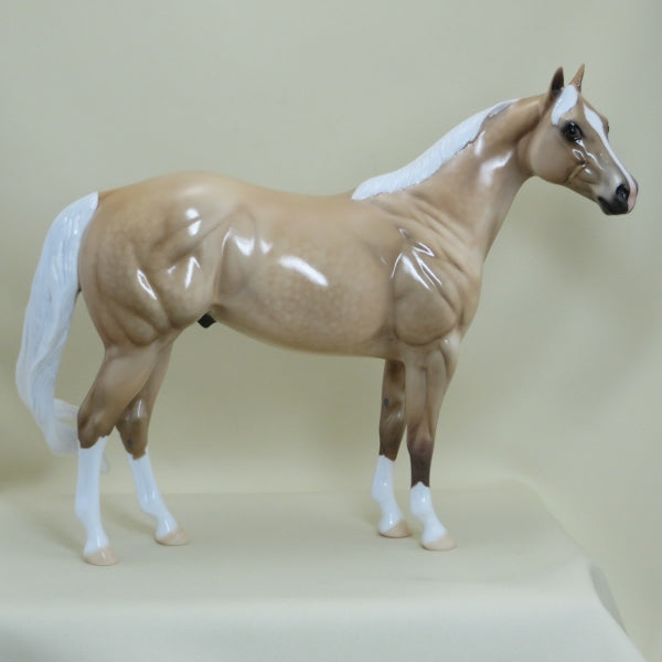 CHAMP - OOAK Dapple Sooty Palomino Stock Horse Gloss Model Horse - 4/15