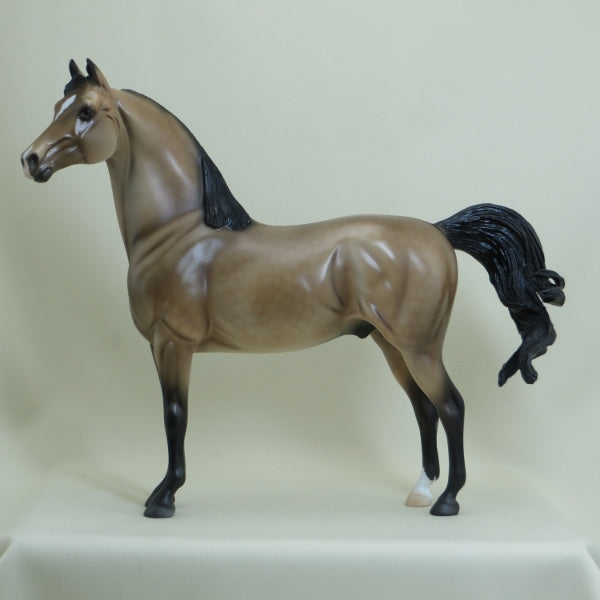 MAYPO - OOAK Dapple Buckskin Morgan Model Horse -  4/15
