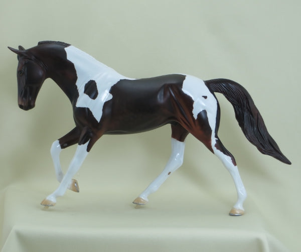 MELT DOWN - OOAK Liver Chestnut Pinto Tennessee Walker with Pegged Legs 3/15