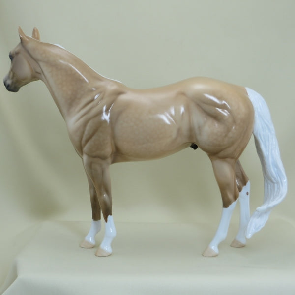 CHAMP - OOAK Dapple Sooty Palomino Stock Horse Gloss Model Horse - 4/15