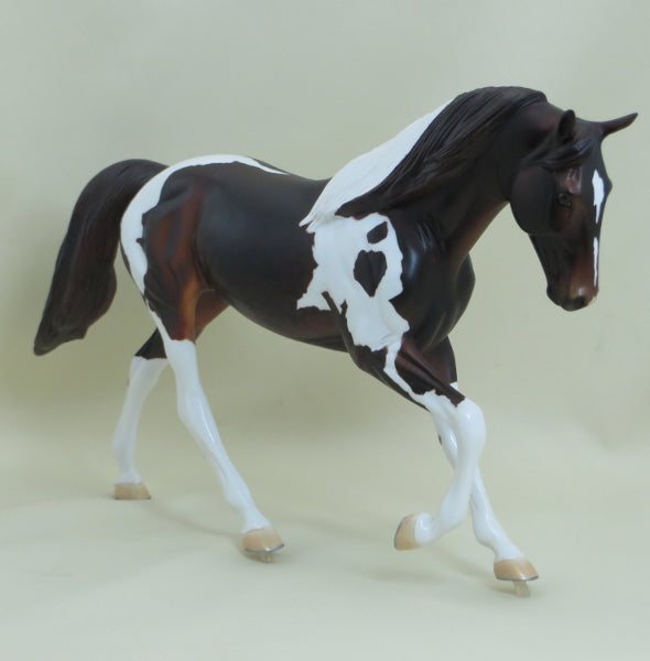 MELT DOWN - OOAK Liver Chestnut Pinto Tennessee Walker with Pegged Legs 3/15
