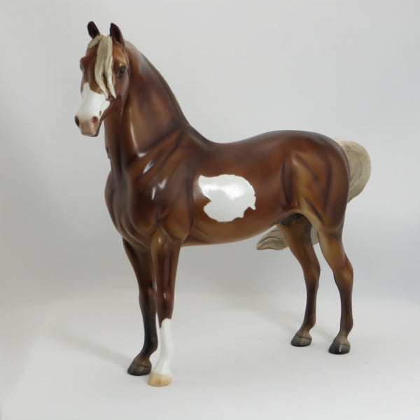 MAHKAH EARTH - Dapple Buckskin Pinto Morgan Model Horse - LE2 - 5/15