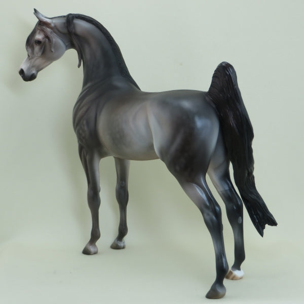 SWEET AFTON - OOAK Dapple Rose Gray Arabian with Long Groomed Mane 4/15