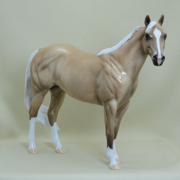 CHAMP - OOAK Dapple Sooty Palomino Stock Horse Gloss Model Horse - 4/15