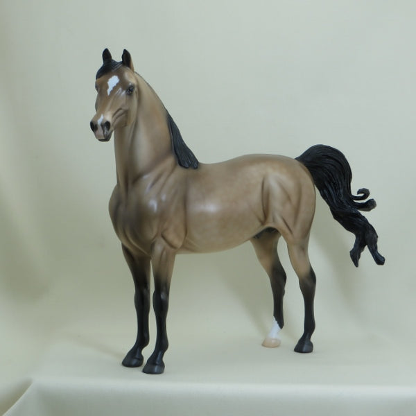 MAYPO - OOAK Dapple Buckskin Morgan Model Horse -  4/15