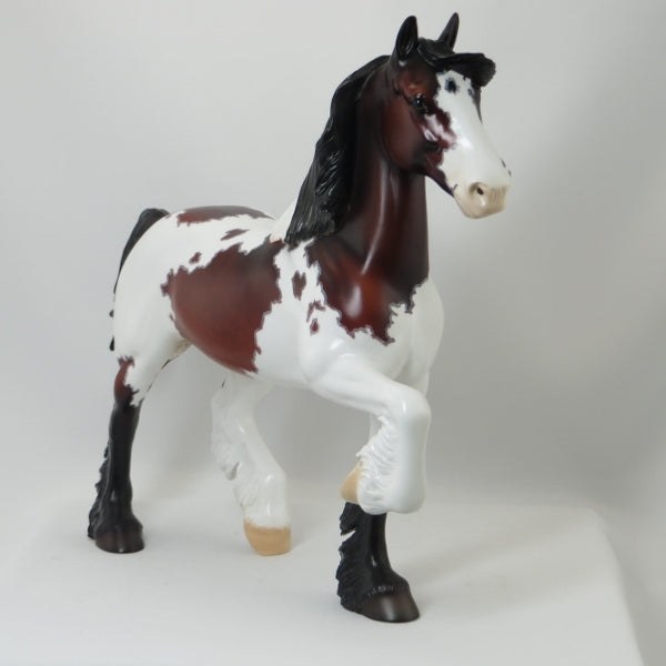 LUMBERJACK - OOAK Dapple Bay Mapped Pinto Trotting Draft Horse 5/15