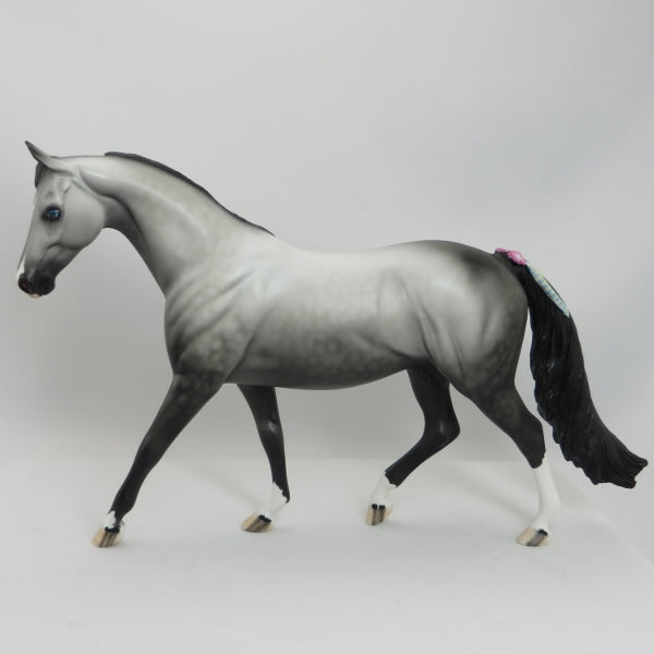 NATURE&#39;S WONDER -  OOAK Dapple Gray Pony with Pink Flowers - 5/15