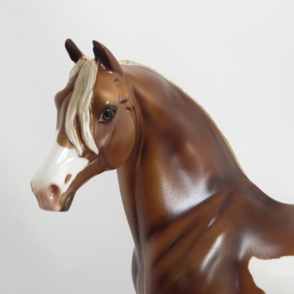 MAHKAH EARTH - Dapple Buckskin Pinto Morgan Model Horse - LE2 - 5/15