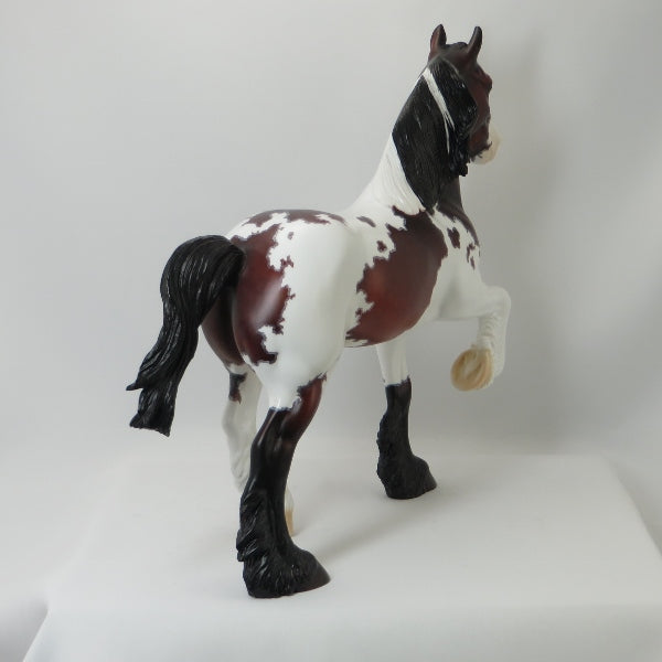 LUMBERJACK - OOAK Dapple Bay Mapped Pinto Trotting Draft Horse 5/15