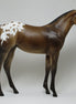 DEER IN THE HEADLIGHTS - OOAK Brown Appaloosa Model Horse with Antlers Weanling - 2/15