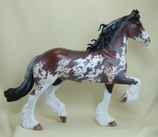 MASTER BLASTER - OOAK Extreme Mapped Bay Pinto with Blowing Strands 4/15