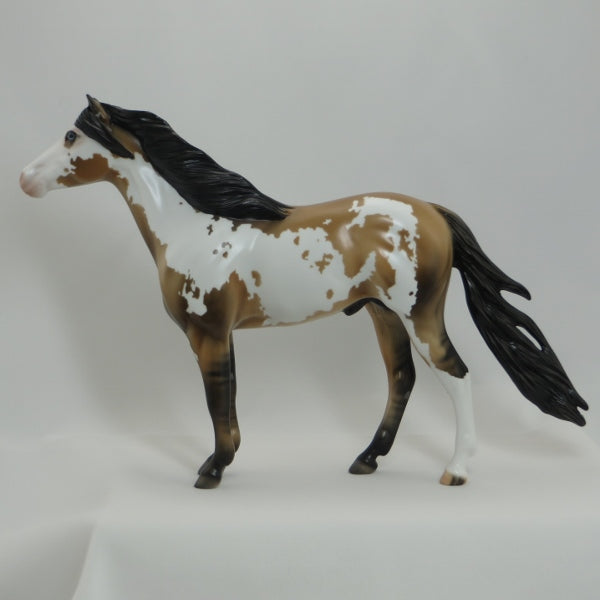 CHEIF SHIPSHEWANA - Buckskin Dun Paint Spanish Mustang Model Horse - LE3 - 4/15