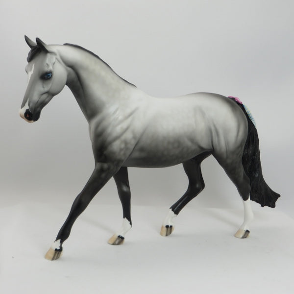 NATURE&#39;S WONDER -  OOAK Dapple Gray Pony with Pink Flowers - 5/15