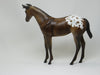 DEER IN THE HEADLIGHTS - OOAK Brown Appaloosa Model Horse with Antlers Weanling - 2/15