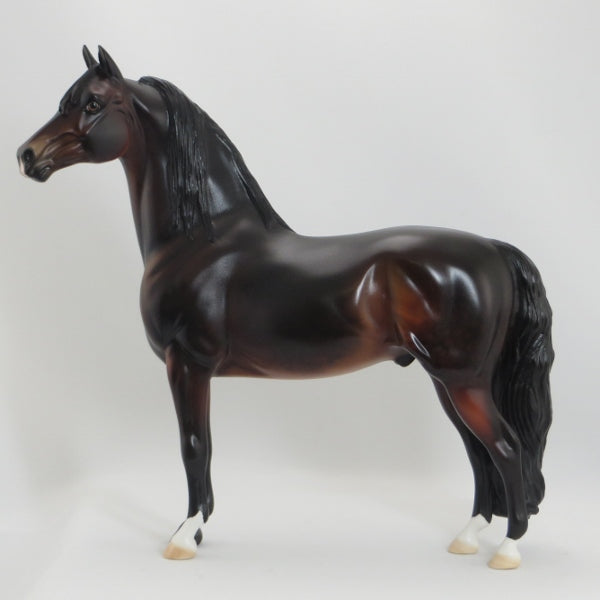 MICCO CHEIF - OOAK Dark Dapple Seal Bay Morgan Model Horse - 5/15