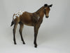 DEER IN THE HEADLIGHTS - OOAK Brown Appaloosa Model Horse with Antlers Weanling - 2/15